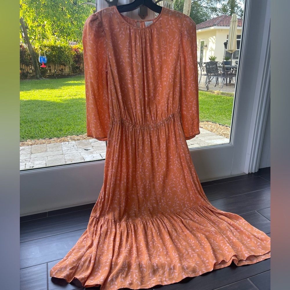 A New Day Coral floral maxi dress